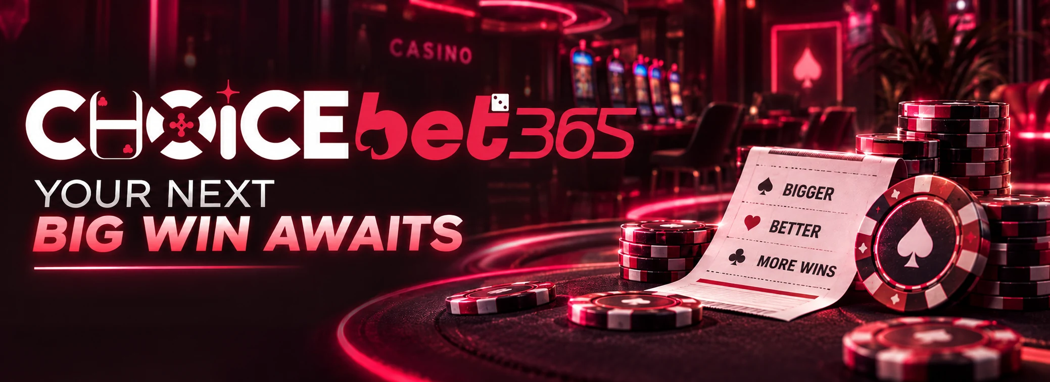ChoiceBet365 banner with a £500 welcome match and 100 free spins on Big Bass Bonanza